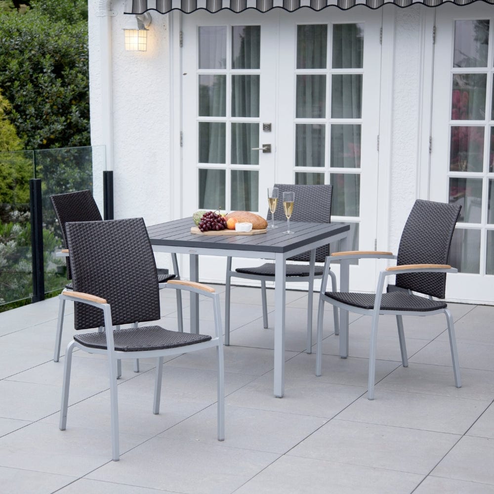 Zunix 5pc Wicker Dining Set