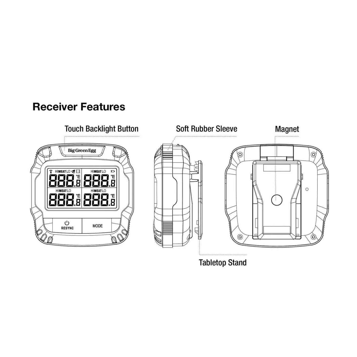 Big Green Egg 4 Probe Wireless Meat Thermometer