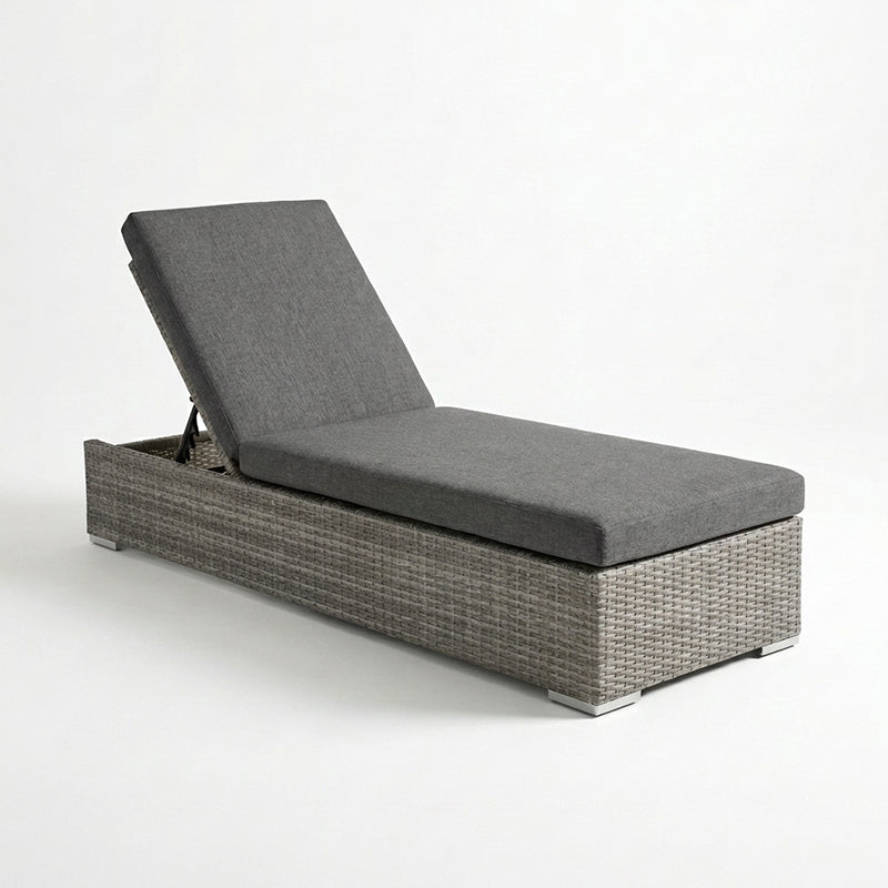 Universal Wicker Chaise - White Mushroom