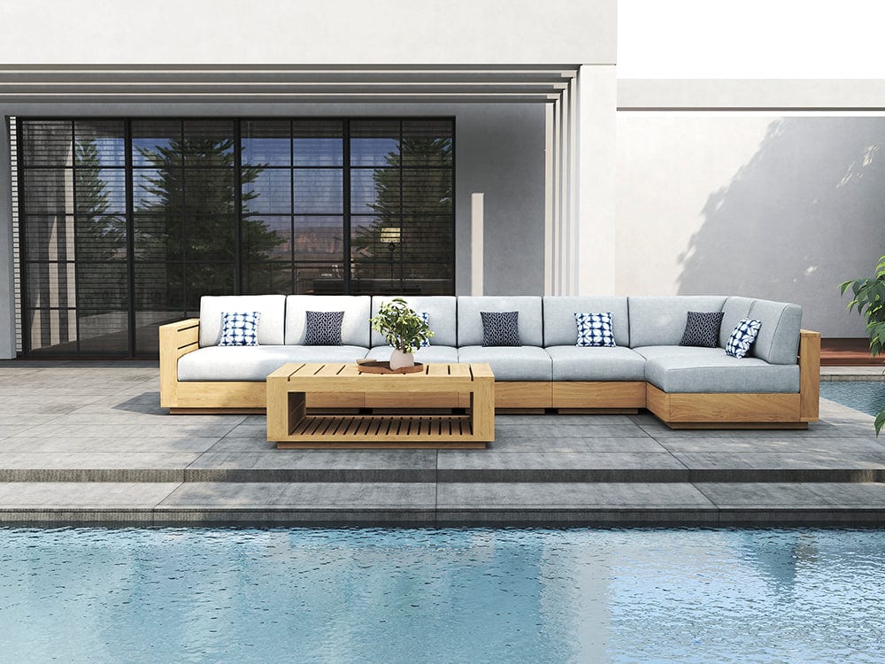 Alterra 7pc Modular Teak Sectional