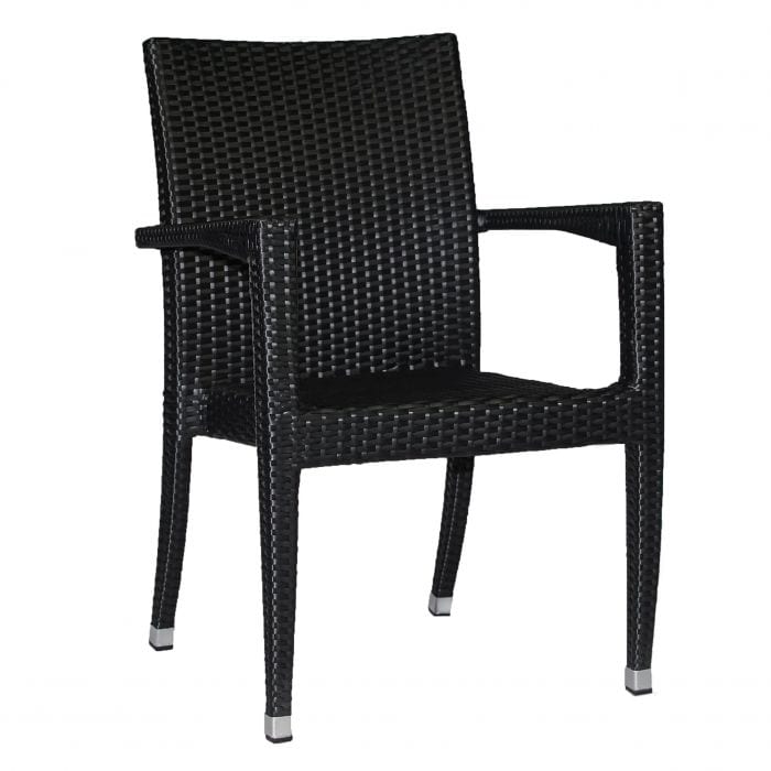 Bora Dining Arm Chair - Caviar Black