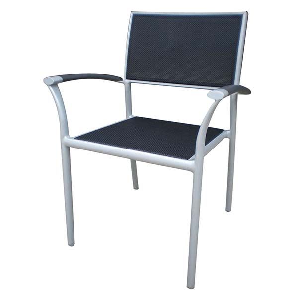 New Roma Padded Sling Dining Arm Chair