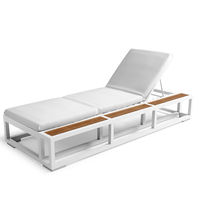 South Beach Collection Chaise Lounge - White