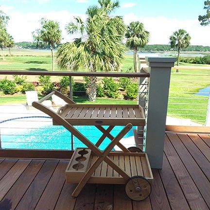 Teak Tray Cart