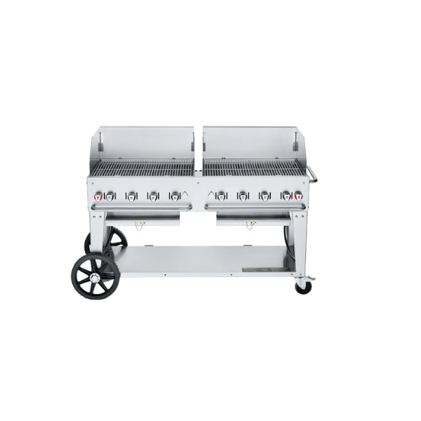 Crown Verity 60" Mobile Grill & Propane Cart Windguard Package w/ Double Windguard