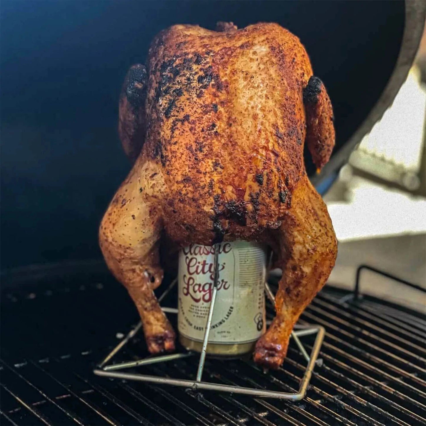 BGE Folding Beer Can Chicken Roaster