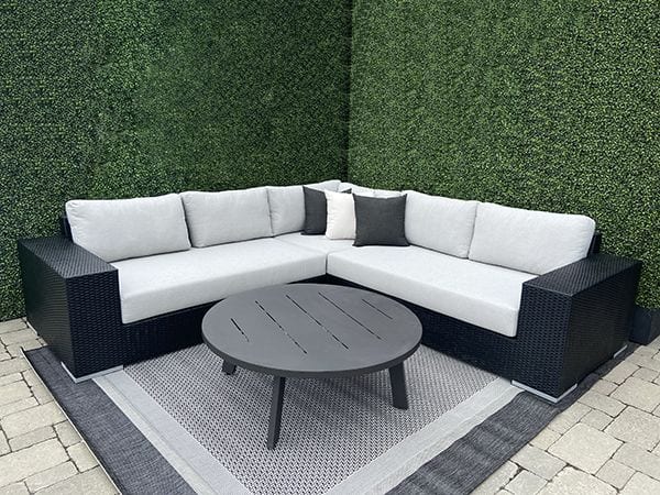 Lotus 3pc Sectional - Caviar Black