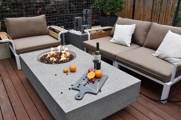 Metropolis Cast Concrete Fire Table