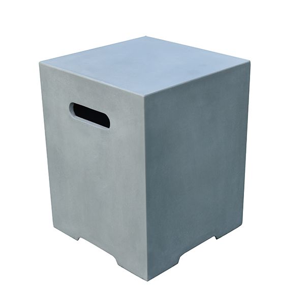 Smooth Square Tank Cover - Grey